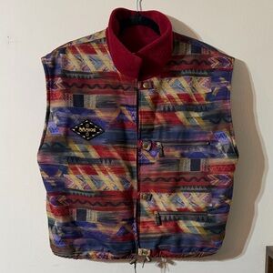 Colourful Vintage Avalanche Southwest Geometric Patterned Vest